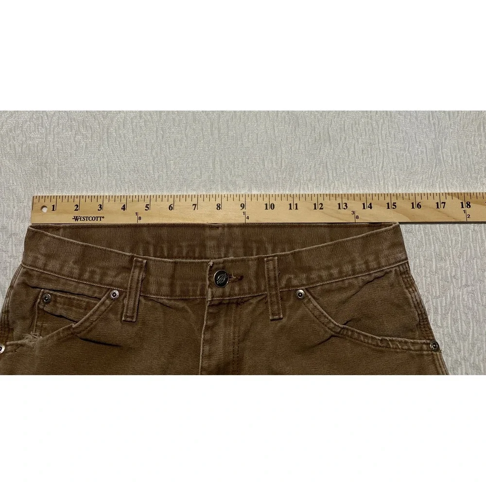 Dickies DU336RTB Brown Cotton Duck Relaxed Fit Carpenter Pants Mens 30x32 - Picture 6 of 10
